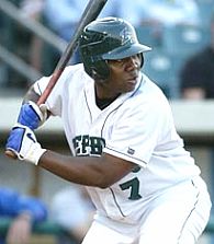 Mets minor league outfielder Chip Ambres batting for the New Orleans Zephyrs