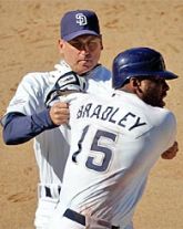 Padres manager Bud Black restrains Milton Bradley
