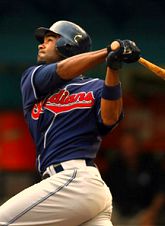 Josh Barfield hitting for the Cleveland Indians