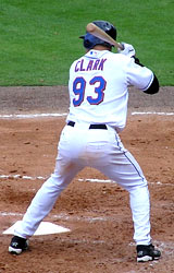 Brady Clark batting for the New York Mets