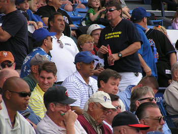 Omar Minaya among crowd at Tradition Field Omar Minaya among crowd at Tradition Field