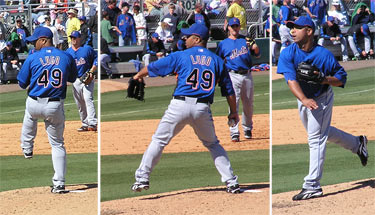 Ruddy Lugo pitching for the Mets Ruddy Lugo pitching for the Mets